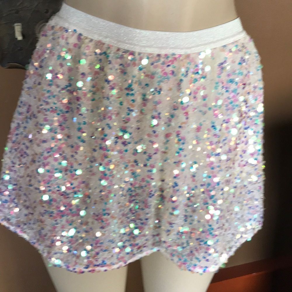Fancy Sequined Mini Skirt
